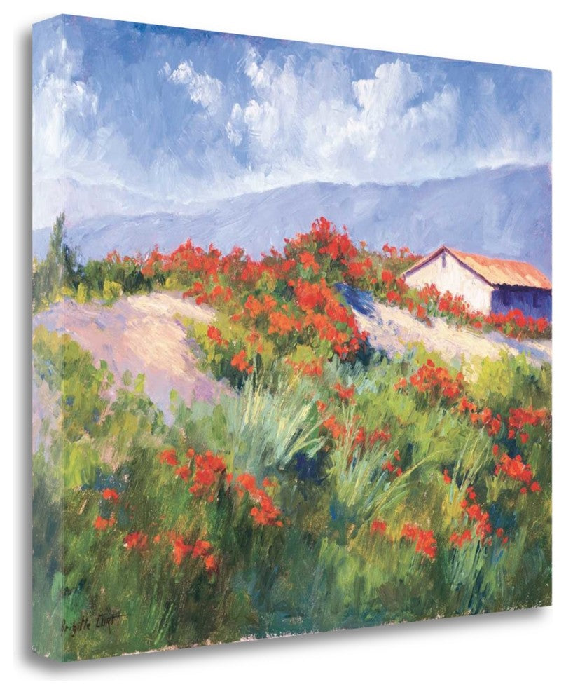 "Spring Poppies" By Brigitte Curt, Giclee Print on Gallery Wrap Canvas