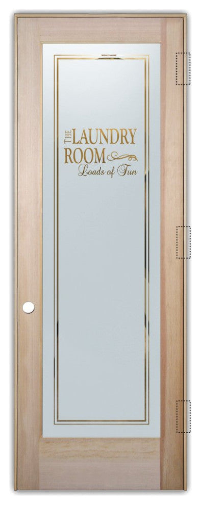 Laundry Door - Loads of Fun - Douglas Fir (stain grade) - 32" x 80" - Knob...