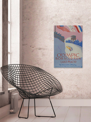 "Olympic Bobsled Run" Painting Print on Wrapped Canvas, 30"x45"