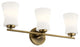 Brianne Brushed Natural Brass Bath 3-Light