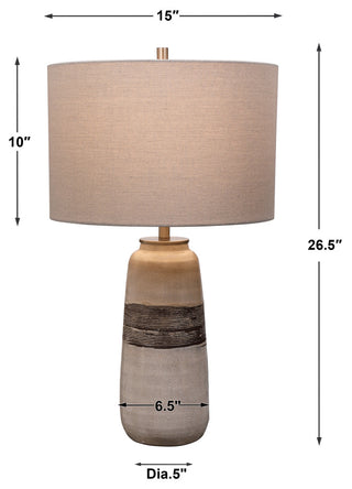 Uttermost Comanche White Crackle Table Lamp