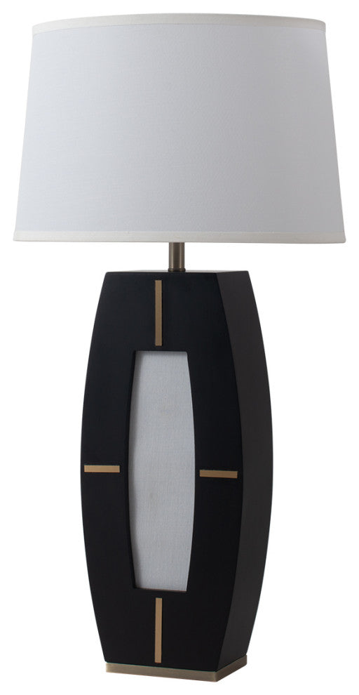 Delacey Table Lamp with Nightlight - Ebony