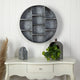 23" Galvanized Round Metal Wall Mounted Shelf System