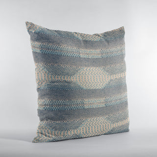 Plutus Blue Lake Stripe Luxury Throw Pillow, 12"x20"
