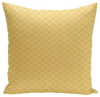 Geometric Decorative Pillow, Lemon, 20"x20"