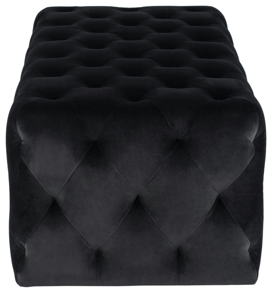 Tufty Black Fabric Sofa Ottoman, HGSC461
