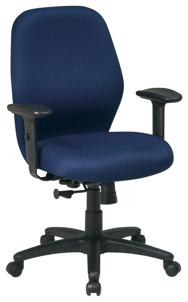 Mid Back Synchro Tilt Chair, Adjustable Arms, Icon Navy