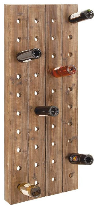 Brown Rustic Wall wine Rack