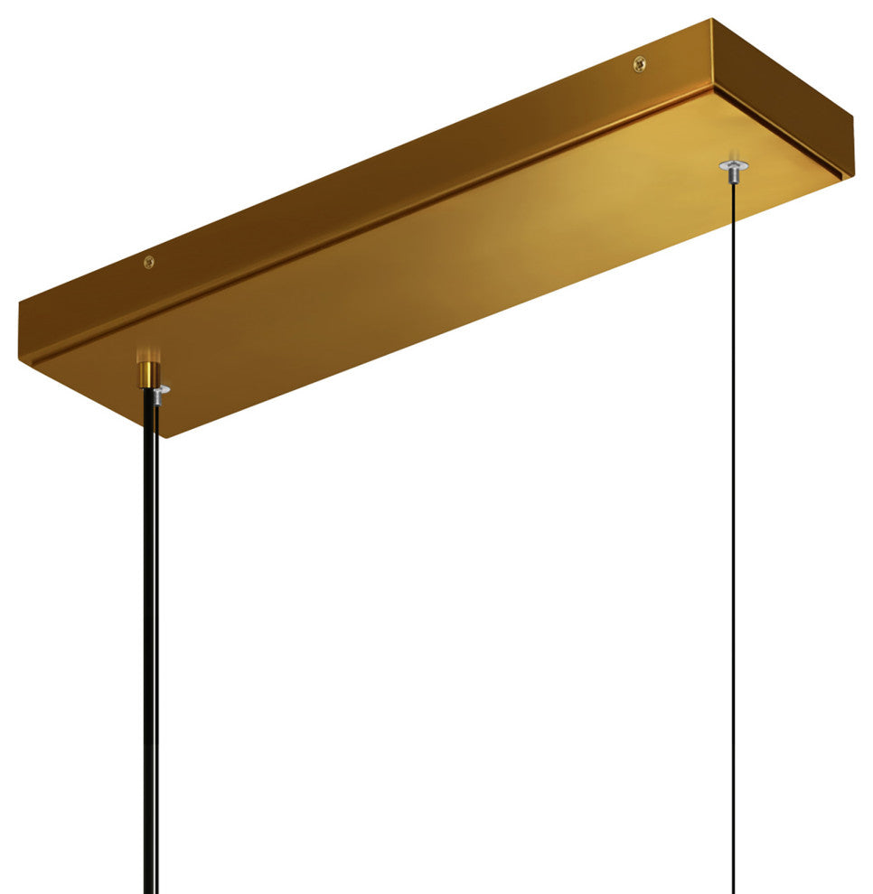 Moon Integrated LED Chandelier, Brass, 54 Inches