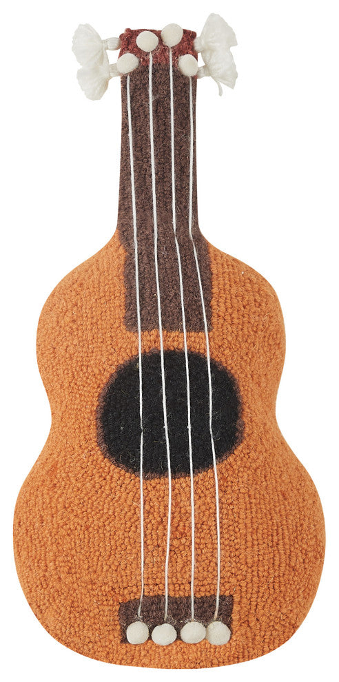 Uke WithPom Poms and Tassesl Shaped Hook Pillow