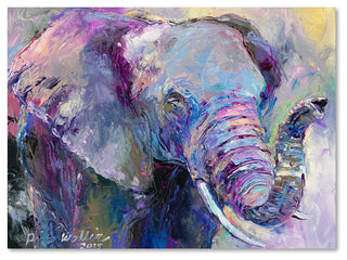 Richard Wallich 'Blue Elephant' Canvas Art, 24 x 18