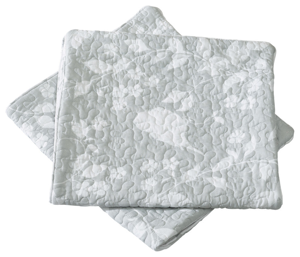 Birdsong 2 Piece Lumbar Pillow Shell Sets, Gray, (2) 14" X 26"