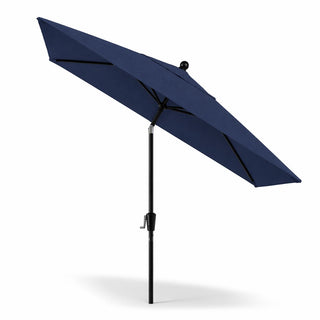 Pismo Dawn 9'x7' Rectangular Premium Push Tilt Market Umbrella, Black Frame, Nav