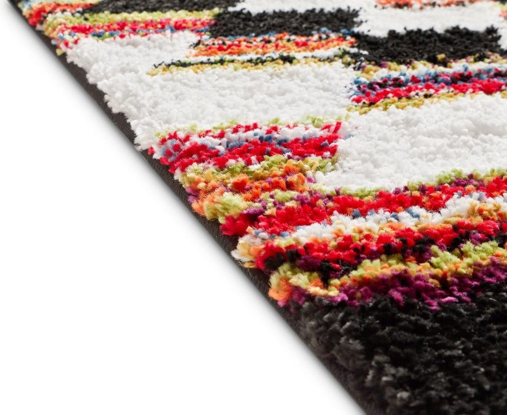 Well Woven Tribal Rhapsody Tangier Black 5'3"x7'3" Area Rug
