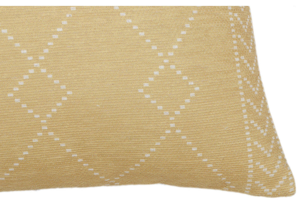 Gold Machine Woven Iredell Throw Pillow, 16" x 26"