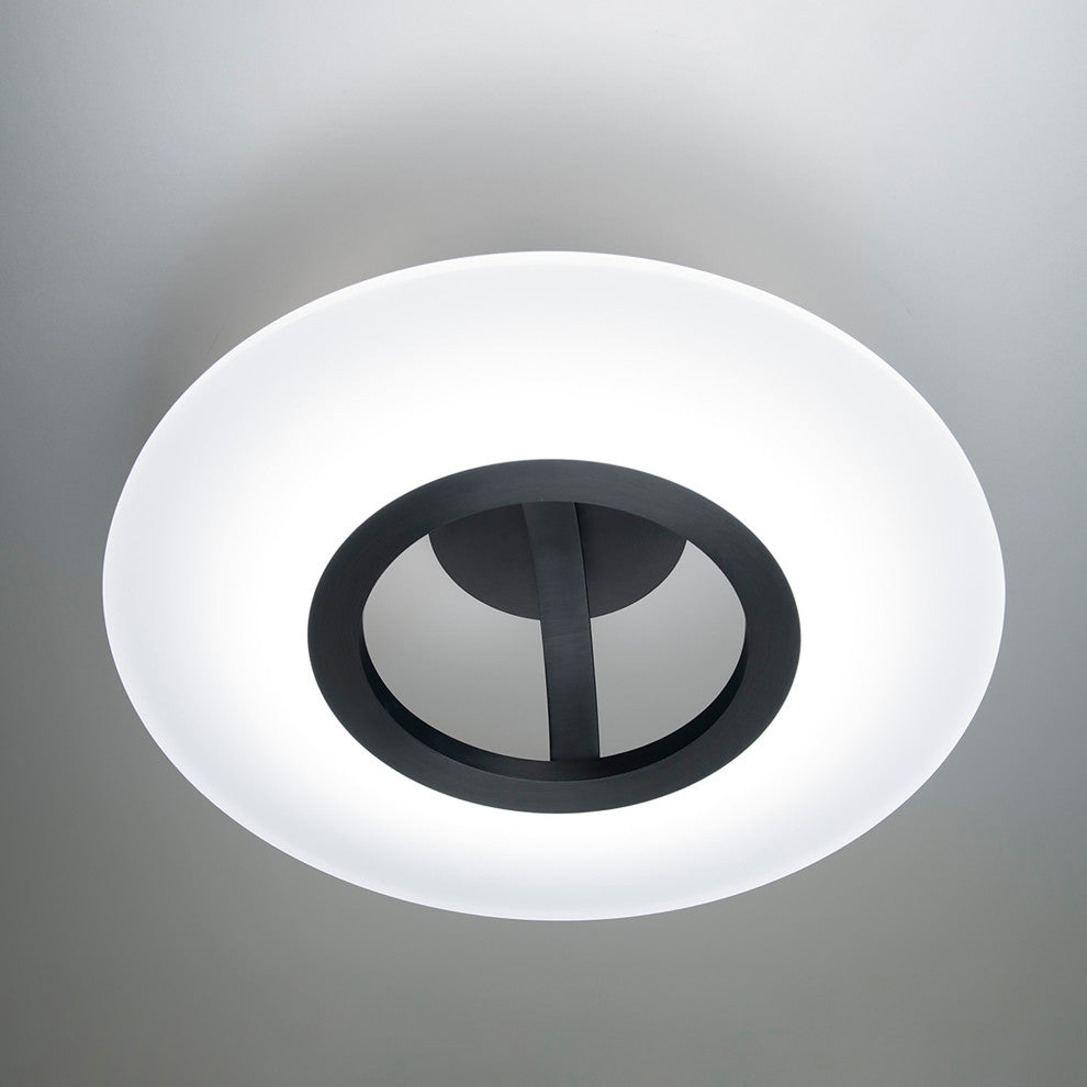 Elektron LED Semi-Flush Mount 3000K, Black, 20"