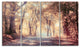 Golden Autumn Beautiful Forest, Landscape Canvas Art Print, 48"x28", 4 Panels