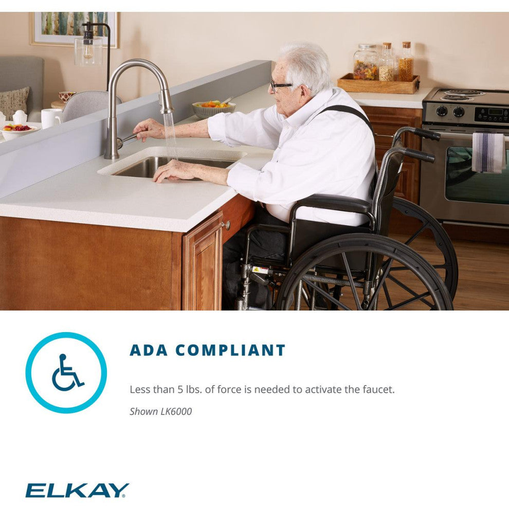 LKHA1041CR Elkay Harmony Single Hole Kitchen Faucet, Chrome