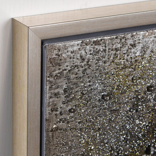 Blue Shadow Abstract Textured Metallic Hand Painted Wall Art by Martin Edwards