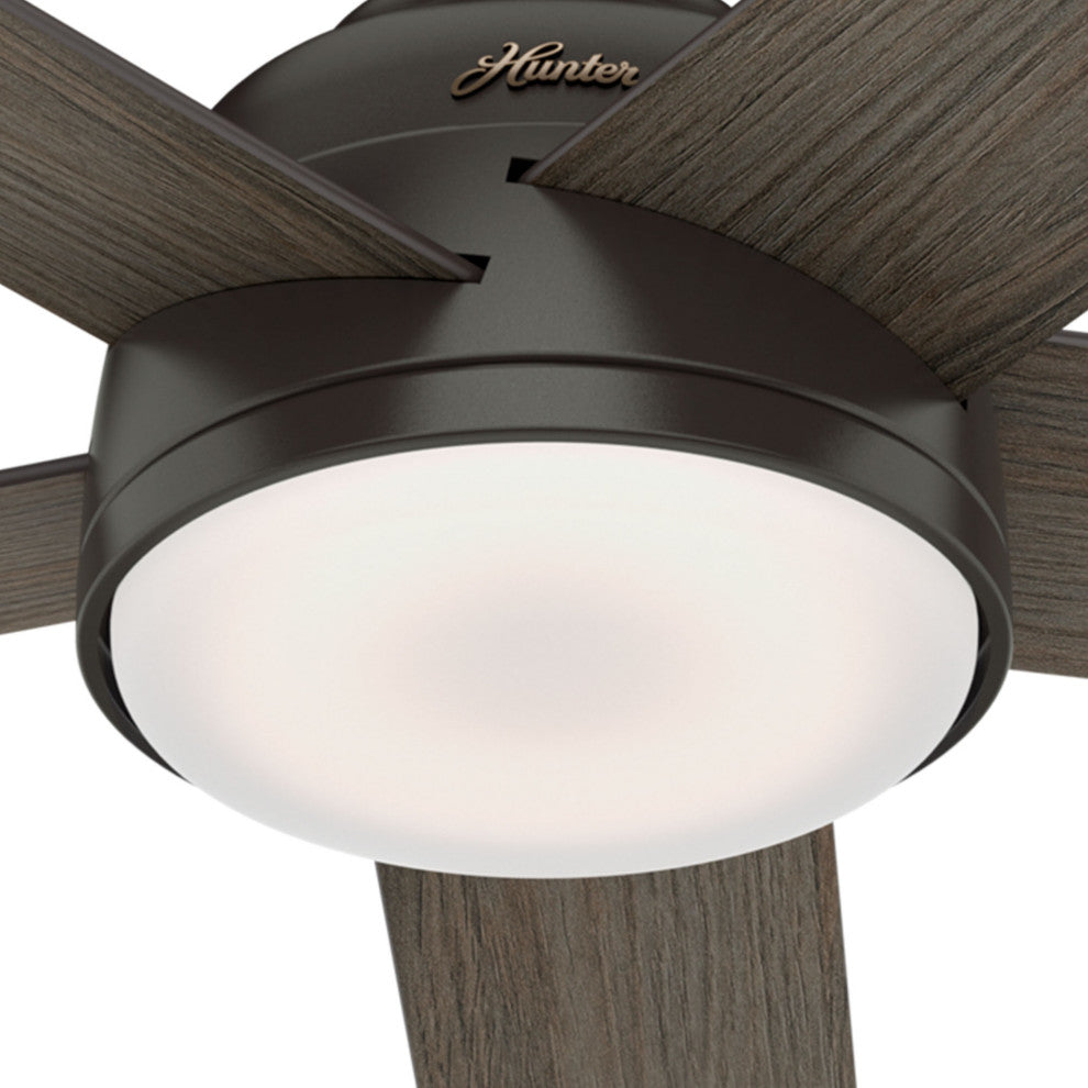 Hunter Wifi 60" Romulus Noble Bronze Ceiling Fan, LED Light and Remote Control
