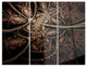"Light Purple Metallic Fabric Pattern" Metal Wall Art, 3 Panels, 36"x28"