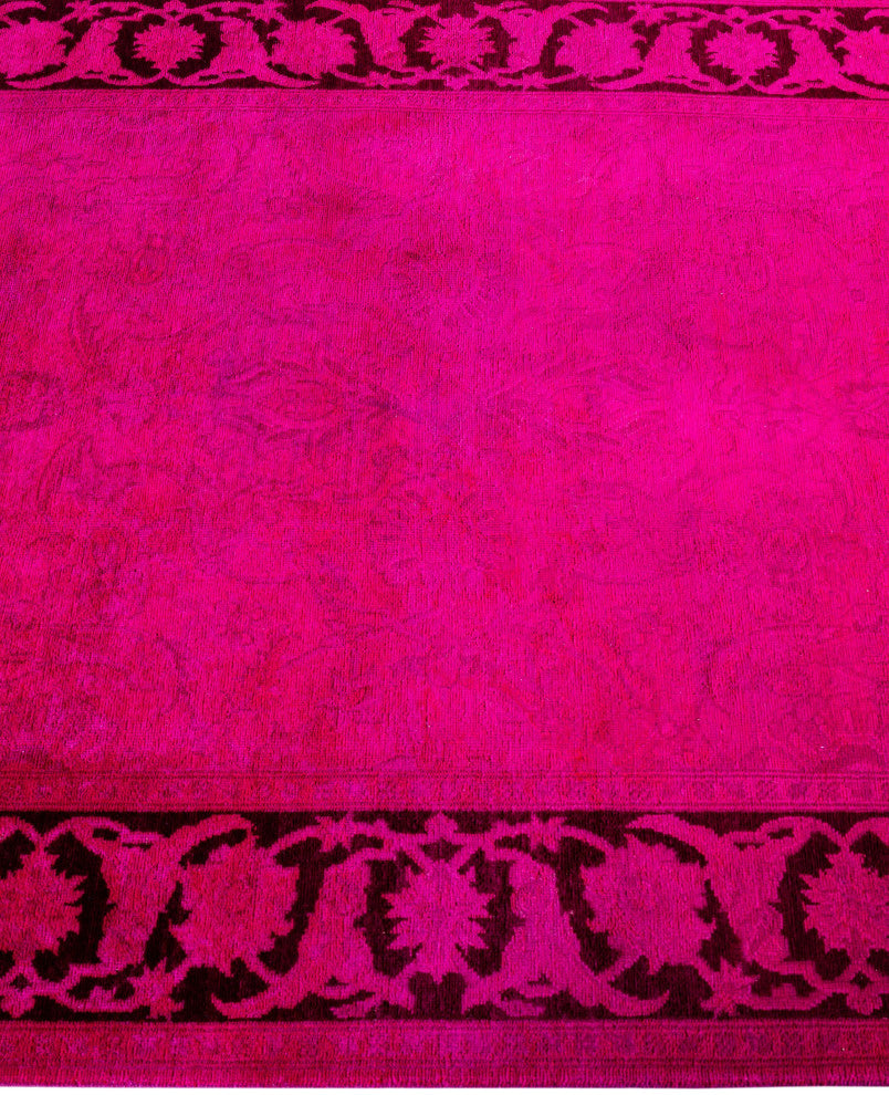 Overdyed One-of-a-Kind Hand-Knotted Area Rug Pink, 4' 0" x 6' 4"