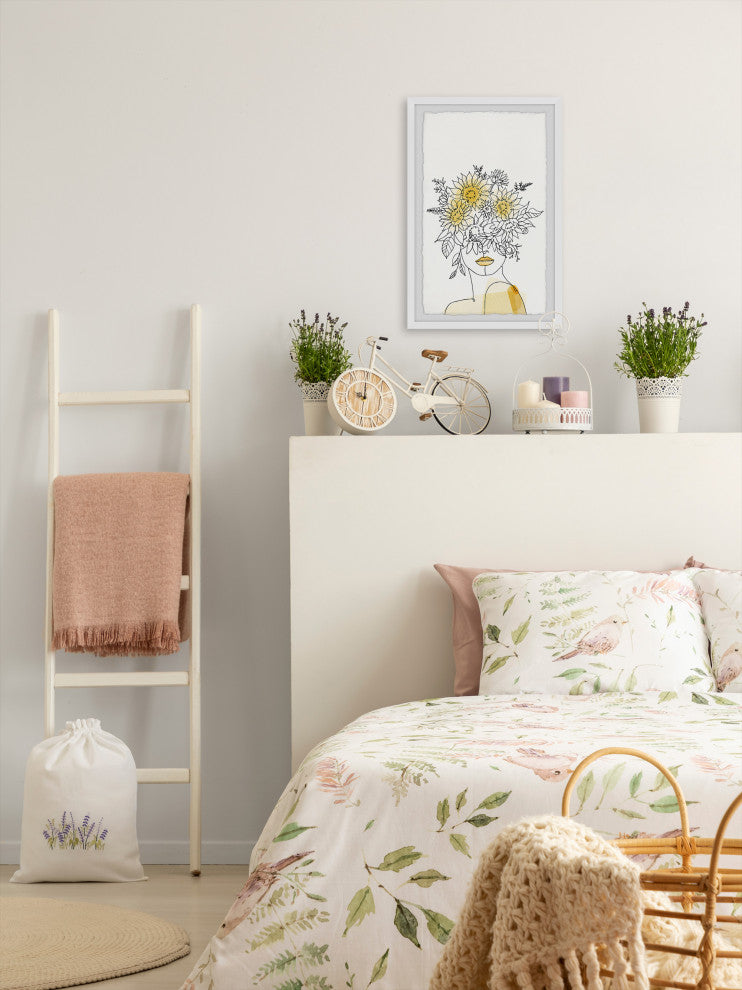 "Sunflower Crown" Framed Painting Print, 30x45