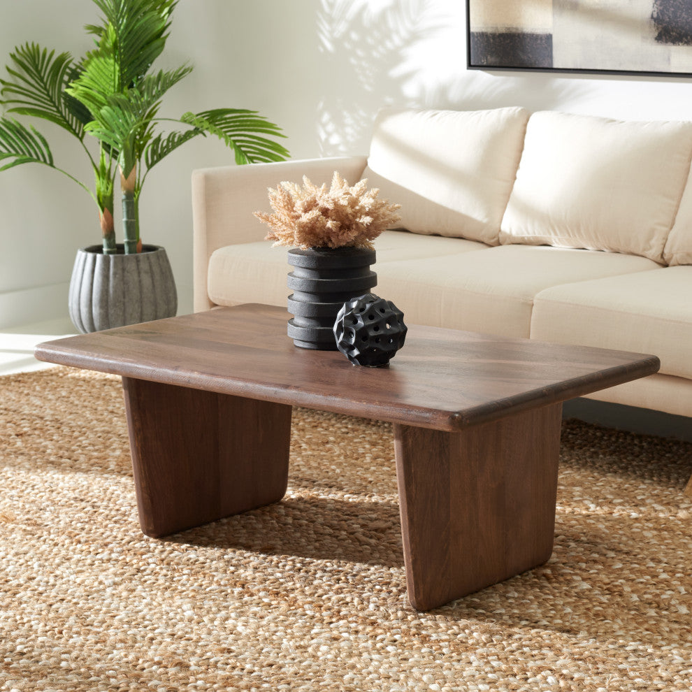 Safavieh Couture Felicity Wood Coffee Table Walnut