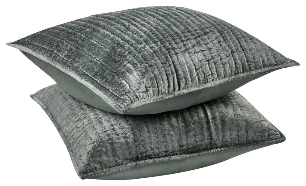 Dimitry Velvet Sham in Bay Green by Kosas Home, Bay Green, Euro Sham