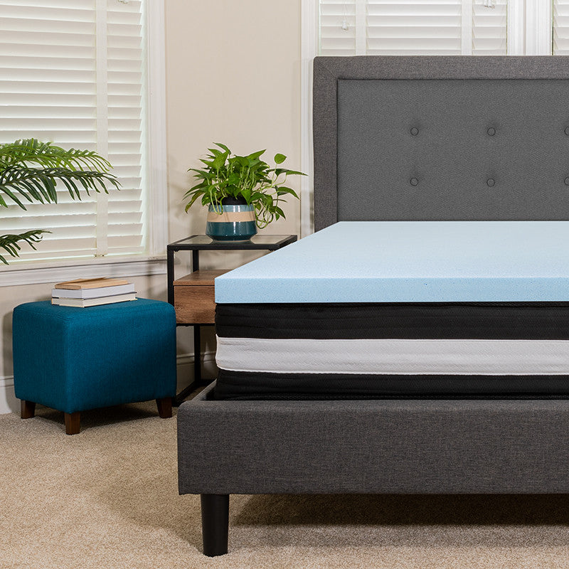 12" CertiPUR-US Foam Pocket Spring Mattress & 3" Gel Memory Foam Topper Bundle,