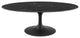 Coffee Table, Oval, Artificial Marble, Metal, Black, Modern, Lounge Hospitality