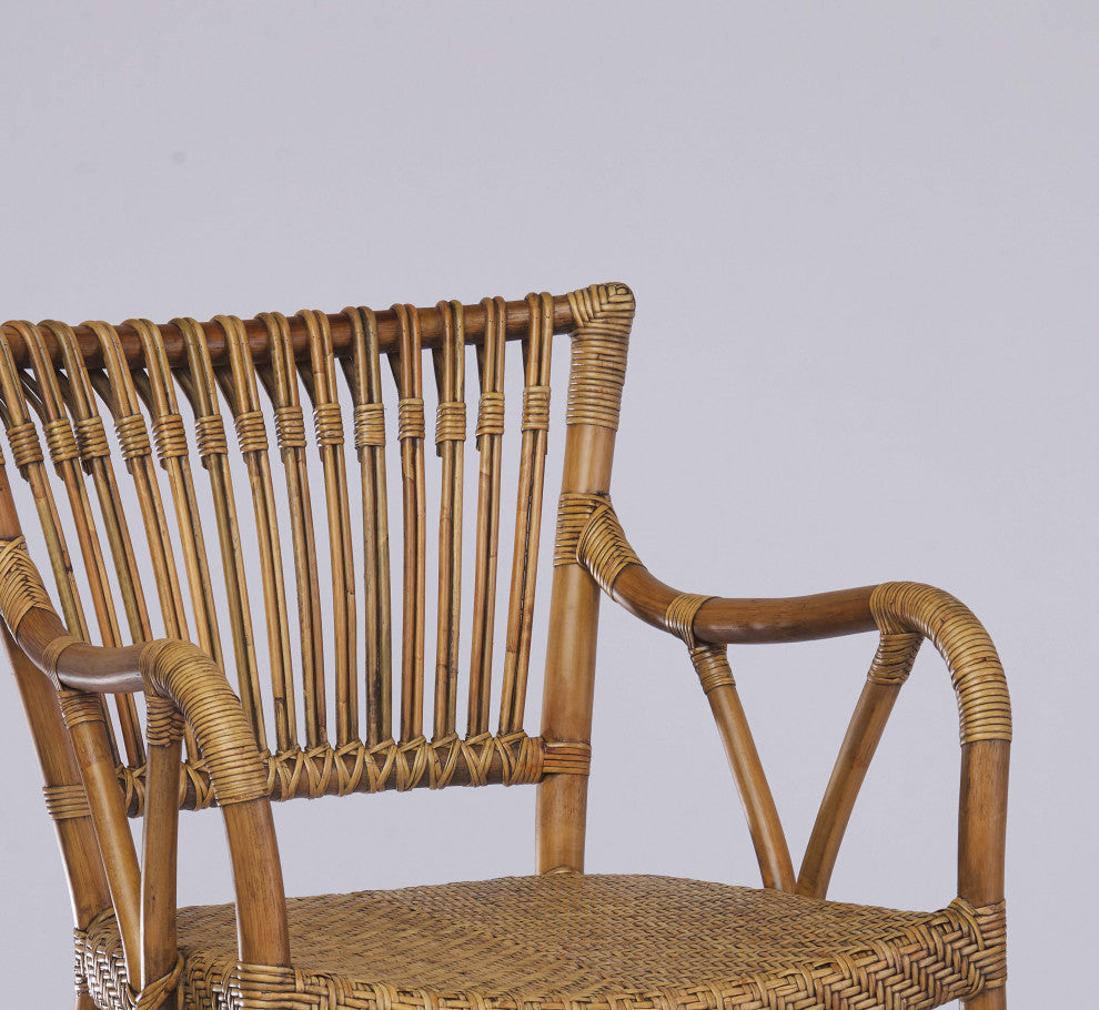 Blues Rattan Bar Stool - Antique