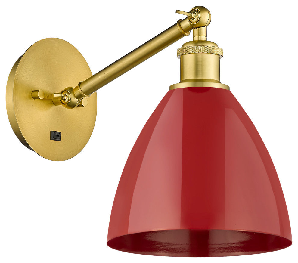 Innovations 317-1W-SN-MBD-75-RD-LED 1-Light Sconce, Brushed Satin Nickel