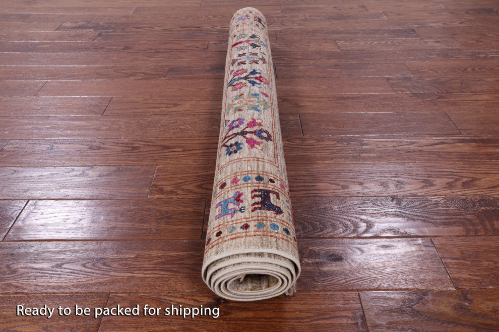 Handmade Persian Gabbeh Tribal Wool Rug 4' 0" X 6' 1" - Q12309