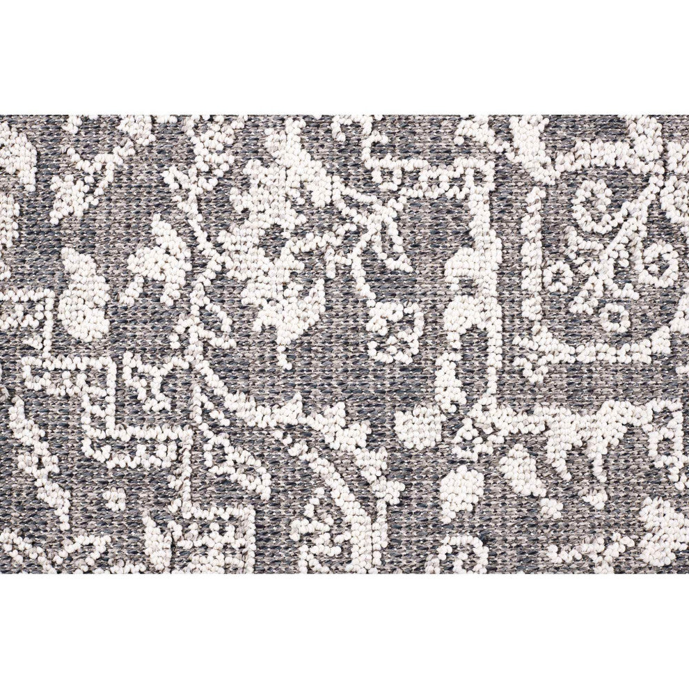 Resort Heriz Area Rug, Gray, 6'7"x9'4"