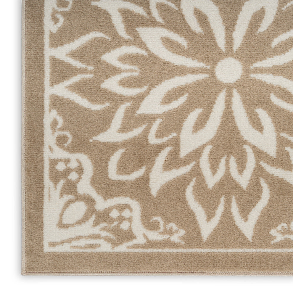 Nourison Jubilant 6' x 9' Taupe Farmhouse Indoor Rug