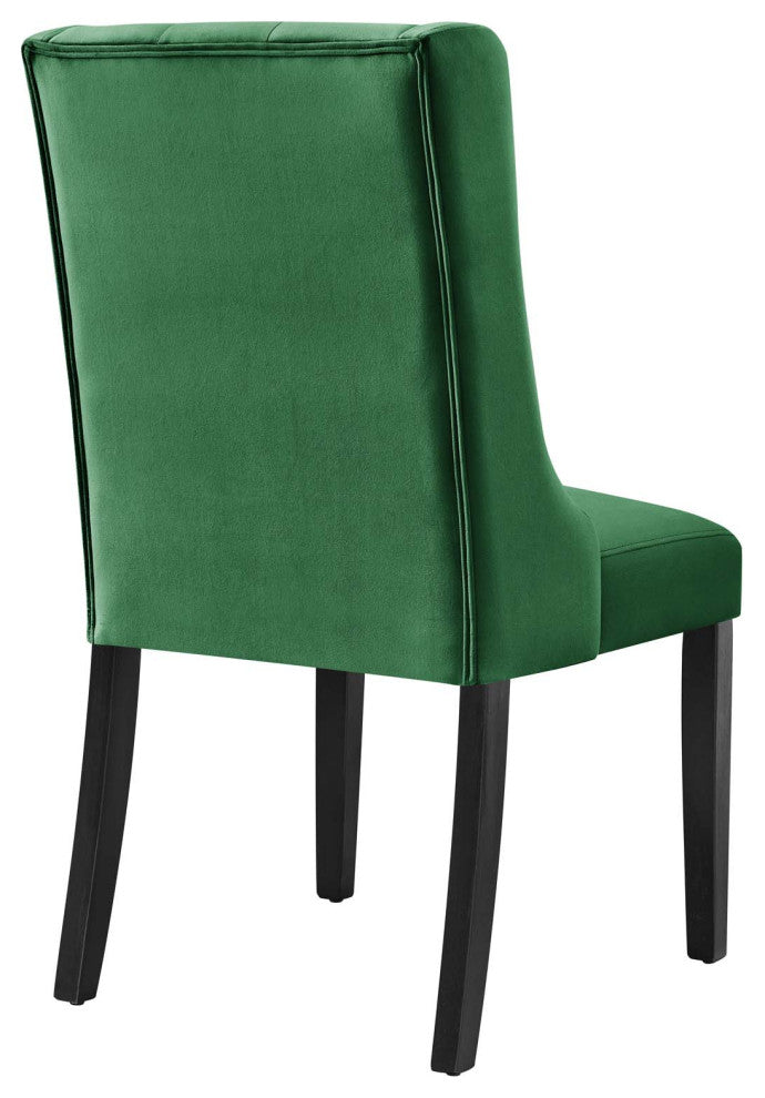 Baronet Performance Velvet Dining Chairs, Set of 2, Emerald