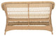 Charlot 2-Seater Sofa With Cushion, Natural Finish, Snow White Upholstery