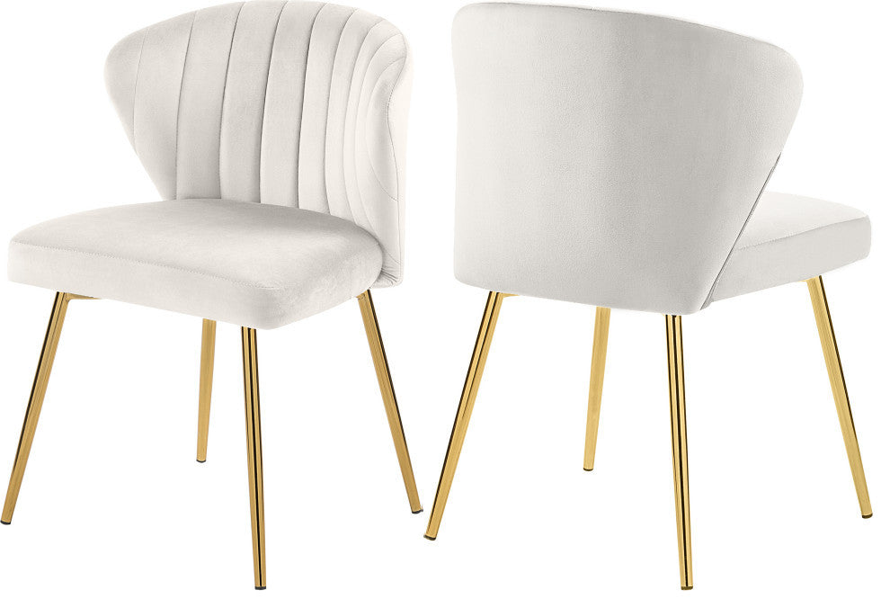 Finley Tufted Velvet Dining Chairs With Rich Gold Legs (Set of 2)