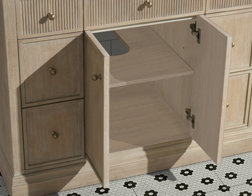 Redondo Bathroom Vanity, Ash Oak, 42", Single Sink, Freestanding