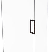 Contemporary 12" Dotted Accent Back to Back Shower Door Pull, Venetian Bronze