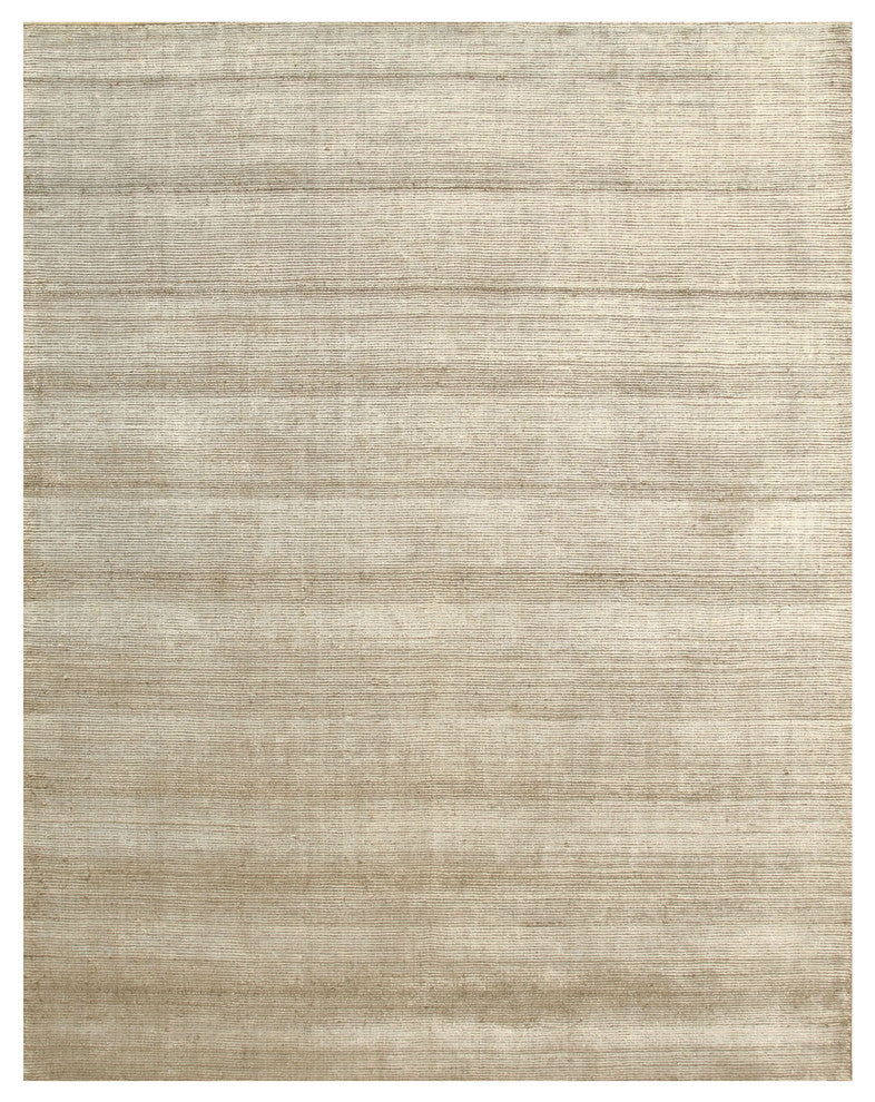 Ivory Transitional Stripe Boho Area Rug