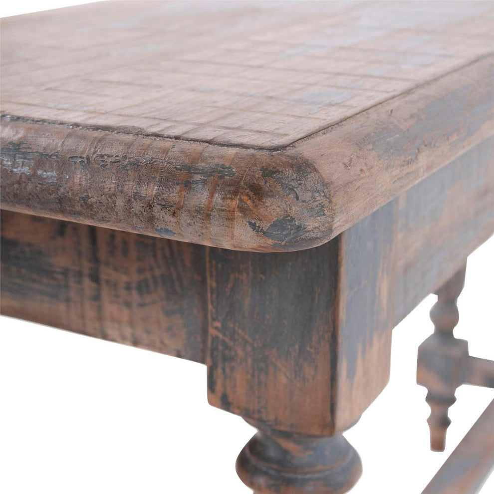 Console Table Howard Elliott Farmhouse Turned Legs Distressed Gray