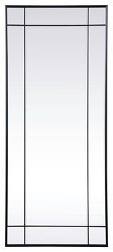 Elegant Lighting MR3FL3070 Viola 30" W x 70" H Rectangular Framed - Black