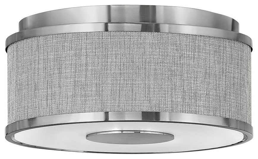 Hinkley Halo Small Flush Mount, Brushed Nickel