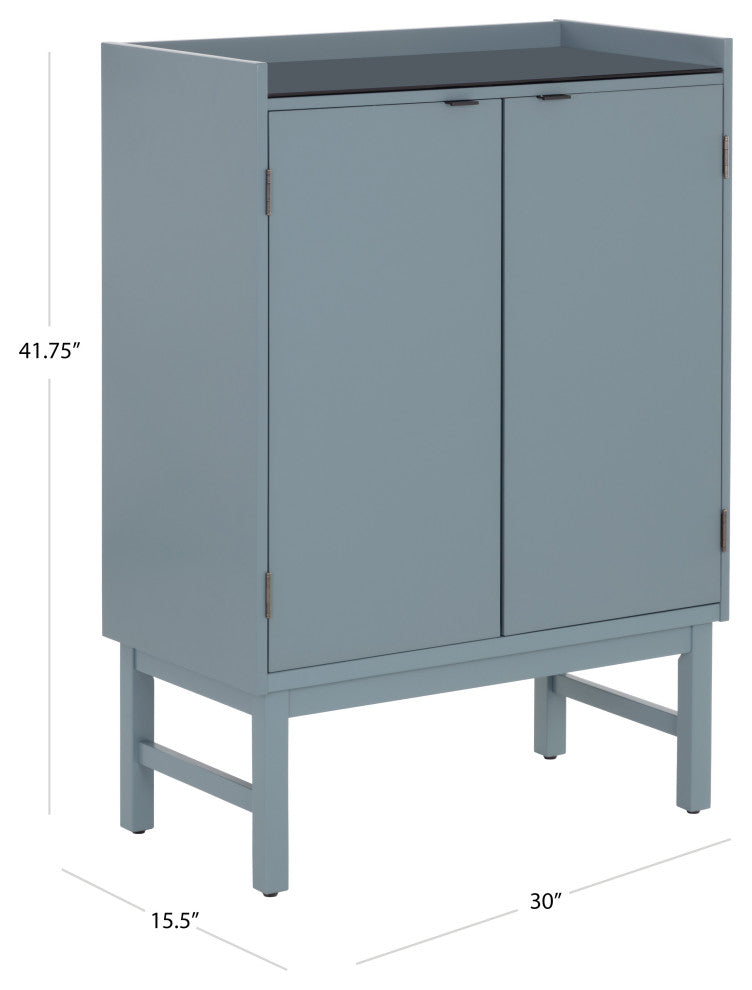 Wesson Wine Cabinet, Gray Blue
