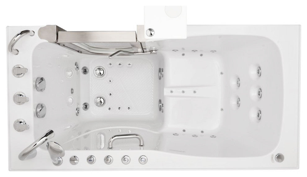 Ella Ultimate 30"x60" Acrylic Triple Massage Walk-In-Bathtub,Fast Fill Faucet