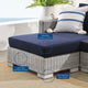Lounge Sectional Sofa Set, Rattan, Wicker, Gray Blue Navy, Modern, Outdoor