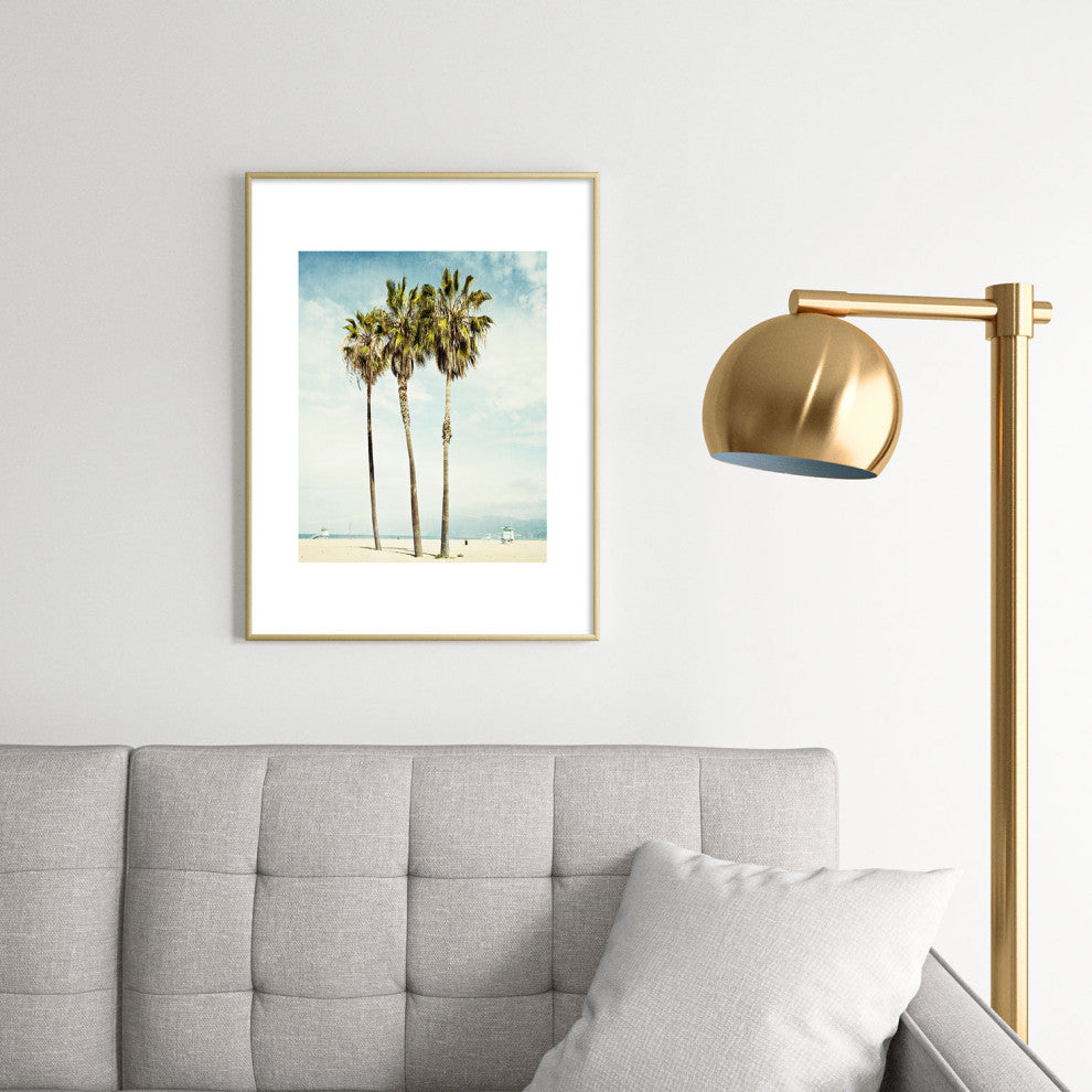 Bree Madden Venice Beach Palms Metal Framed Art Print