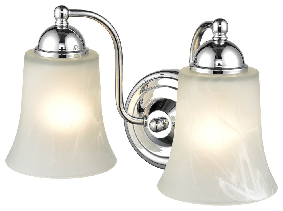 2 Light 12" Chrome Bathroom Vanity Light